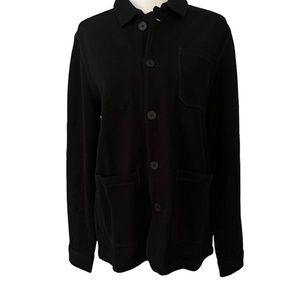 john varvatos black cotton button-down KENMARE CHORE JACKET pockets SMALL $398
